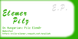 elemer pilz business card